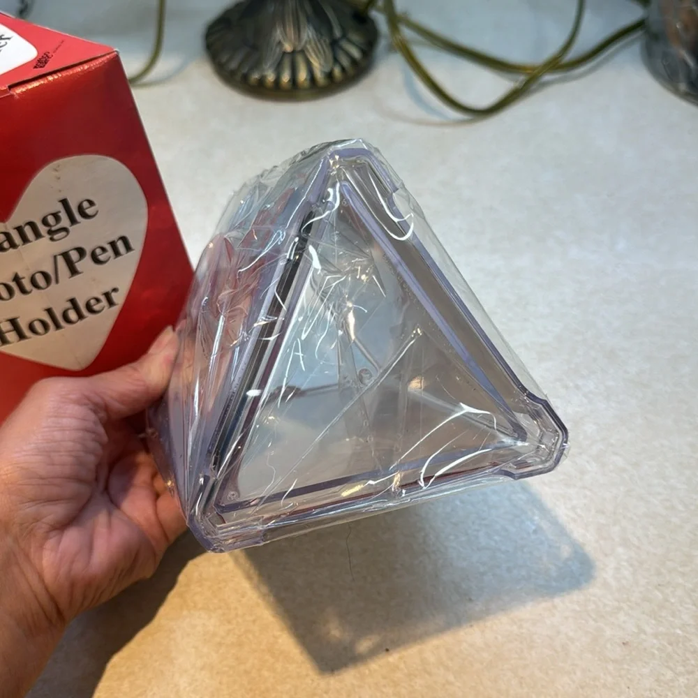 Vintage Giftco Triangle Photo/Pen holder